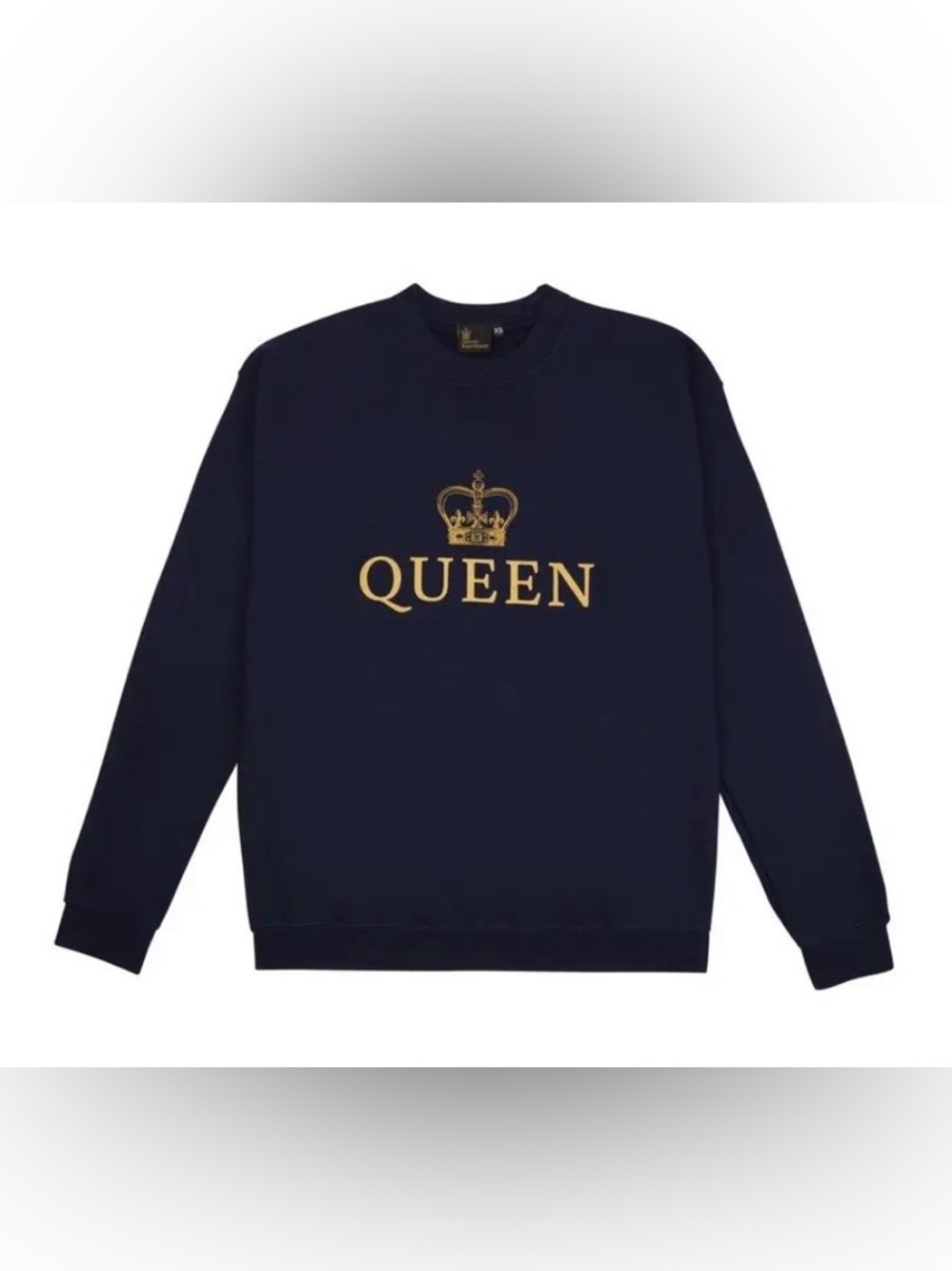 Historic Royal Palaces “Queen” Crown Sweatshirt Navy Blue Size S Small